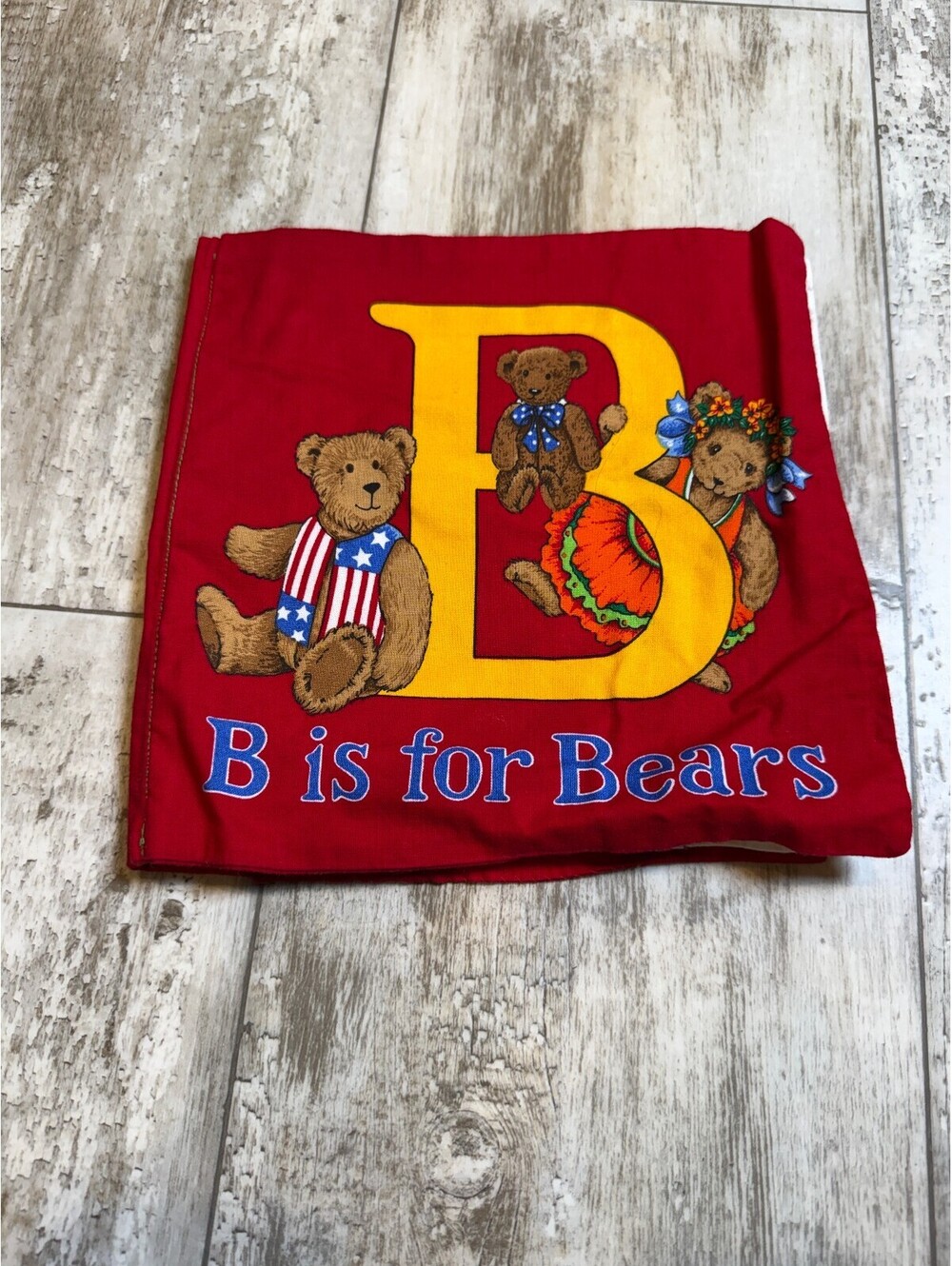B Is for Bears Soft Cloth Baby Book Teddy Bear Fabric Activity Book